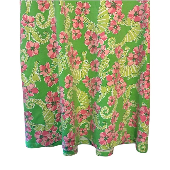 Lilly Pulitzer Floral Green & Pink Strapless Dress Style 8723 Womens size Medium - Picture 5 of 13